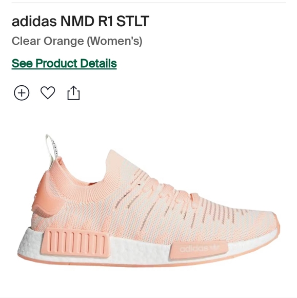 NWT Adidas NMD R1 STLT Primeknit Clear Orange Shoe - Picture 1 of 8